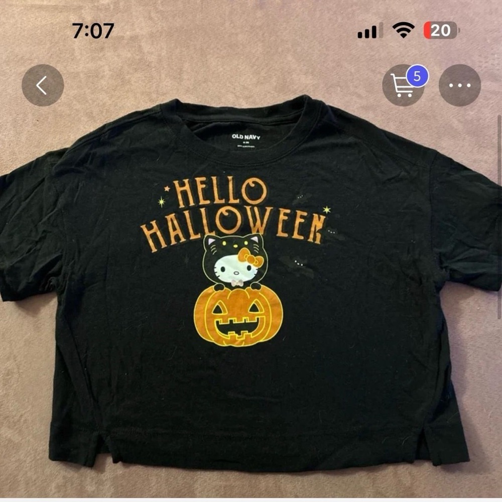 Old Navy Black and Orange Halloween Kids Costume Tee
